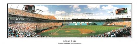 1993 Florida Marlins Strike One Panoramic Poster #2002 Cover