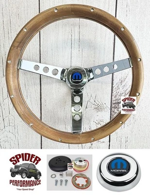 1970-1987 Dodge Van Dodge D pickup wood steering wheel 13 1/2" CLASSIC WALNUT — 第 1/4 张图片