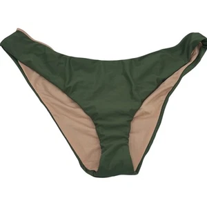 New J. Crew Green Curved Waist Cheeky Bikini Swim Bathing Suit Bottom Size 2X - Picture 1 of 9