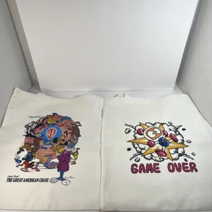 Looney Tunes Tote Bag Lot (2) – Reusable Cloth Shopper Bags with Handles - Picture 1 of 4