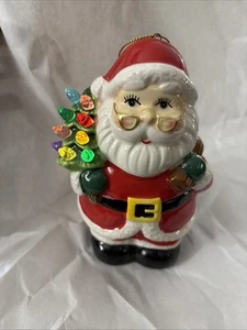 Mr. Christmas Follow The Magic Ceramic Light Up Santa Ornament Figure H223022 2C - Picture 1 of 8