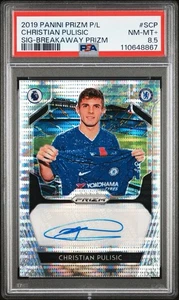 2019-20 Panini Prizm P/L Christian Pulisic 1/5 Breakaway Prizm Auto PSA 8.5 - Picture 1 of 2