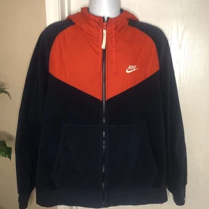 Nike Sportswear Windrunner Cremallera Completa Chaqueta Polar Para Hombres XL Azul Rojo Con Capucha *Leer - Imagen 1 de 12