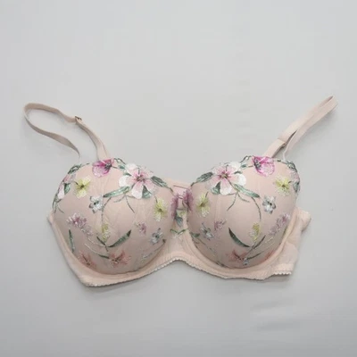 Sujetador Demi Forrado Victoria's Secret Dream Angels 34DD Floral Encaje Balconette Foto 1 de 4