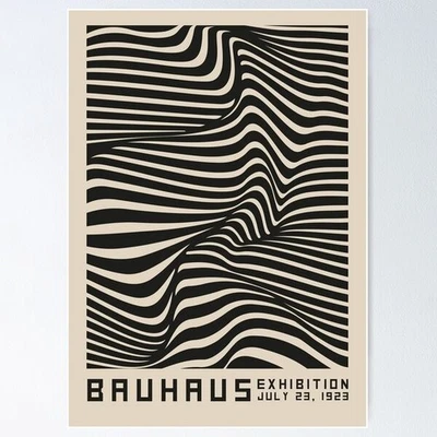 RARE! Bauhaus Geometric Wave Best Poster - Image 1 of 2
