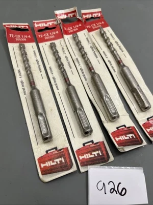 (4)  HILTI  TE-CX 1/4" X 4" Carbide Masonry Bits replacement Bits SDS USA - Image 1 of 4