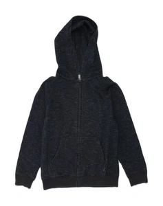 BILLABONG Felpa con cappuccio e zip ragazzo 11-12 anni blu navy cotone maculato XC02 - Foto 1 di 3