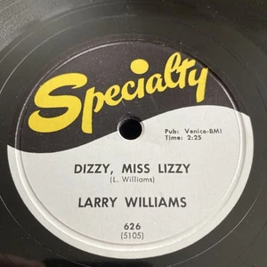 LARRY WILLIAMS Dizzy, Miss Lizzy / Slow Down Speciality 626 VG+/E- - Picture 1 of 14