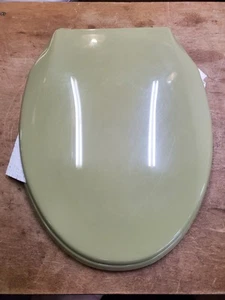 Vtg NOS Olsonite Closet Toilet Seat, Avocado Green, 18 x 14.25 inches, Scratched - Picture 1 of 16