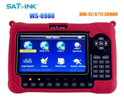 SATLINK WS-6980 DVB-S2/C/T2 COMBO Spectrum analyzer Digital Satellite TV Finder - Image 1 of 4