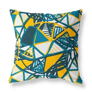 Bold Funky Pattern Zip FILLED CUSHION Multi-Coloured Designer - Picture 1 of 3