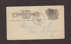 Pennsylvania: Reading 1870s Postal Card, Fancy Black Heart Cancel, Berks Co - Picture 1 of 2