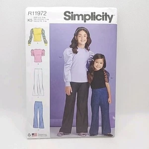 Simplicity R11972/ 9863 Childs Pants & Shirt Top Sewing Pattern Size 7-14 Uncut - Picture 1 of 9