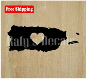 CALCOMANÍA LOVE PUERTO RICO VINILO PEGATINA ISLA CARIBE PR SAN JUAN ELIGE COLOR - Imagen 1 de 3