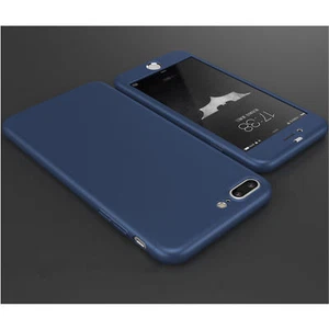 Ultra thin Slim Hard Matte + Tempered Glass Case cover For iPhone 7 7Plus 8 Plus - Picture 1 of 12