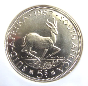 South Africa KM52 5 Shillings 1957 NGC PF 66 - Picture 1 of 3
