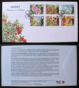 Jersey Stamps: "Jersey Frosts and Nature" First Day Cover 6 Value Set 2013 - Picture 1 of 3