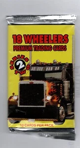 1995 New ONE (1) Sealed Foil Packs 18 Wheelers SERIES 2 Trading Cards 10 CARDS - Imagen 1 de 2