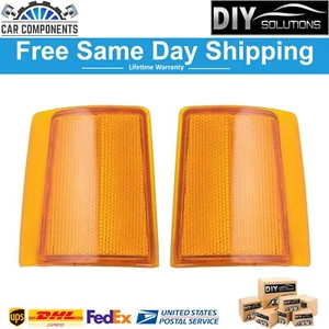 Upper Corner Parking Turn Signal Light Lamp LH & RH Pair For 1994-02 GMC Sierra - Picture 1 of 5
