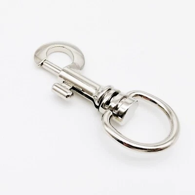 Metal Large Heavy Duty 80mm Swivel Key Ring Dog Chain Collar Clasp Trigger Snap - Image 1 of 4
