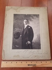 1898 Stage Actor W.H. Fitzgerald Large Cabinet Photograph - Boston Photographer - Picture 1 of 4