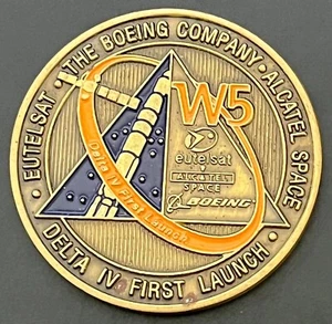 Boeing Delta IV First Launch Eutelsat W5 Medal Token Vehicle Alcatel Space - Picture 1 of 2