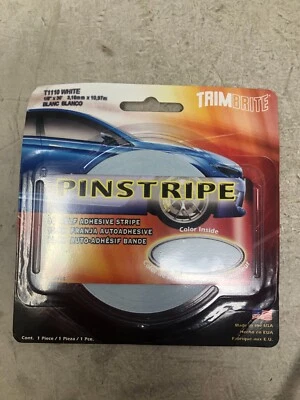 全新 T-1110 Trimbrite 1/8 英寸 36 英尺细条纹胶带 白色 自粘性 — 第 1/4 张图片
