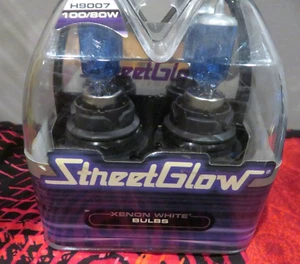 NEW STREET GLOW StreetGlow H9007 White 100/80W Xenon Bulbs, (Pack of 2) - Picture 1 of 8