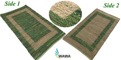 Beidseitig Nutzbar Chindi Kelim Durry Teppich Handgearbeiteter, 4 Größen Dhurrie - Bild 1 von 4