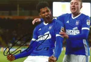 IPSWICH: JORDAN SPENCE SIGNED 6x4 ACTION PHOTO+COA - Picture 1 of 1