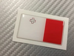 Adesivo Bandiera 3D Resinata MALTA 45 x 25 mm. - Foto 1 di 1