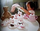 Itty-Bitty Nursery knitting patterns TEA SET tote bears Baby fashion toys 