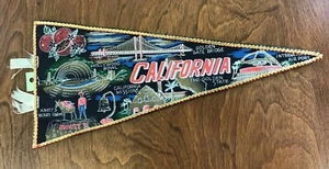 Rare Vintage California Souvenir State Travel Pennant - Picture 1 of 9