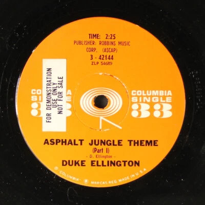 DUKE ELLINGTON: asphalt jungle theme / part 2 COLUMBIA 7" Single 33 RPM - Image 1 of 2
