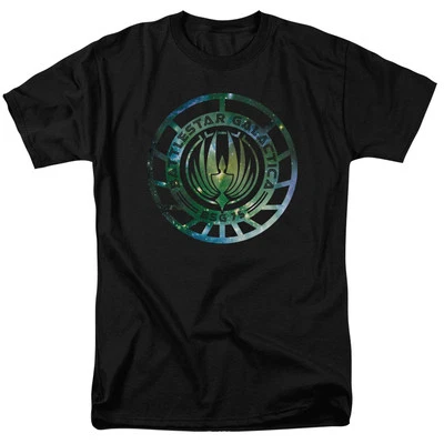 Camiseta gráfica con licencia oficial para hombre BATTLESTAR GALACTICA EMBLEMA SM-5XL Foto 1 de 2