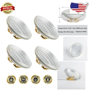 4-Pack 6W Warm White LED Bulbs - Eco-Friendly, Waterproof Outdoor Lighting - Picture 1 of 9