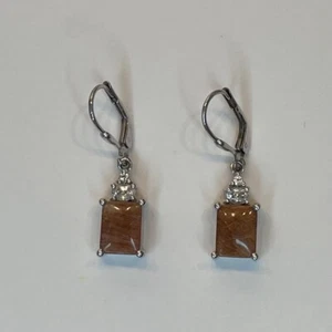 Rutilquarz & weißer Topas 5,06 Karat. Ohrringe aus Sterlingsilber - Bild 1 von 5