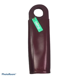 Bolso de mano con soporte para botella de vino NUEVO regalo soporte rígido picnic púrpura berenjena - Imagen 1 de 5