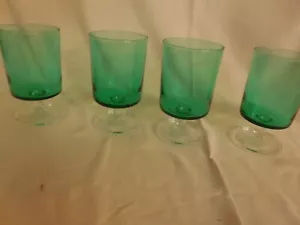 4 Cristal d'Arques Cavalier Fichte grüne Wasserbecher - Bild 1 von 4