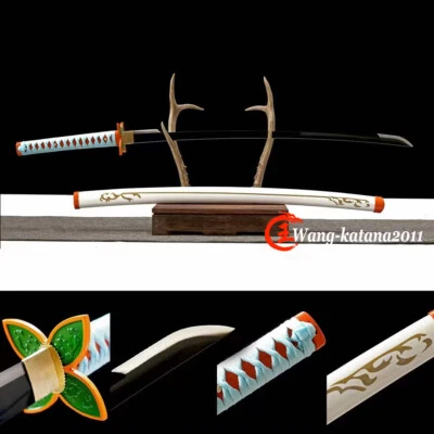 Espada Cazadora de Demonios Afilada 1060 Acero Japonés Samurai Katana Blanco Kochou Shinobu Foto 1 de 4