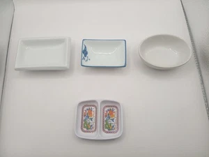  4 Small Square Trinket/Sauce Dish Lot Melamine,Porcelain Pier 1 Blue And White  - Picture 1 of 12