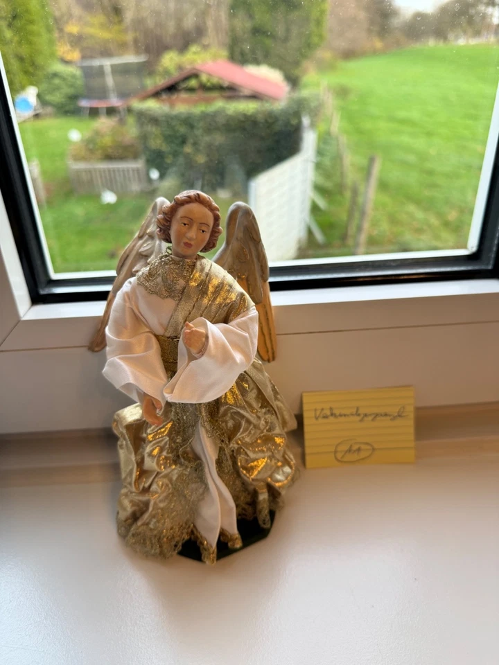 Lang  Oberammergau Krippenfigur Verkündigungsengel bewegliche Glieder -bekleidet - Bild 1 von 1