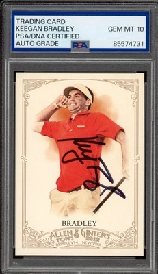 2012 Topps Allen & Ginters #211 Keegan Bradley Signed Rookie PSA GEM MT 10 AUTO - Image 1 of 2