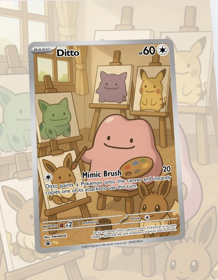Custom Fan Art Pokemon Card Ditto - Image 1 of 1