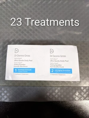 Dr. Dennis Gross Ultra Gentle Daily Peel 23 Pads 2-Step Pcs No Box Sensitive #S3 - Image 1 of 2