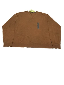 Murano Herren leichter Pullover V-Ausschnitt Sweater Shirt, Tabak, L - Bild 1 von 1