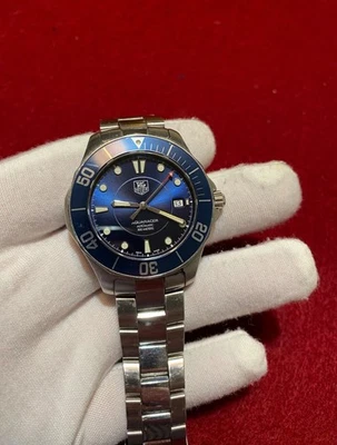 Tag Heuer Men’s Aquaracer Automatic Blue WAB2011 in excellent condition - Image 1 of 4