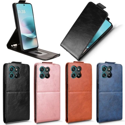 For Motorola Moto G67 Power, Vertical Up-Down Leather Wallet Stand Case Cover - Image 1 of 4
