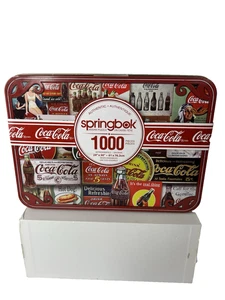 Springfield Coca-Cola 1000 Piece Jigsaw Puzzle In Collector Tin Vintage Ad - Picture 1 of 12