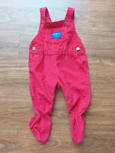 OshKosh B'gosh Vintage Rojo Pana Footie Mono Infantil 3-6 Meses Chaleco Back - Imagen 1 de 11
